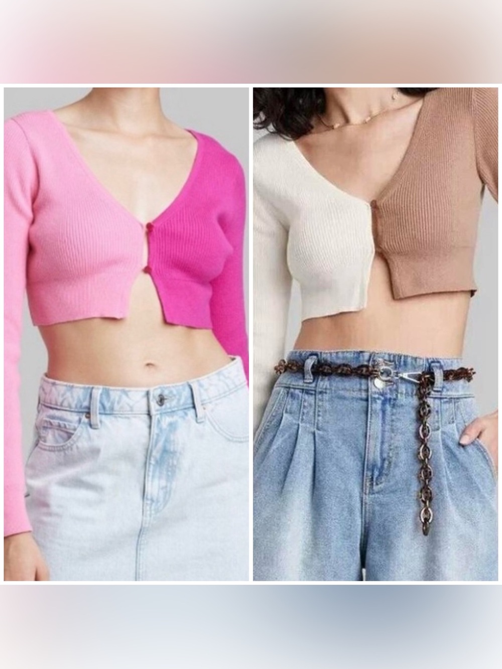 Cropped Knit Cardigan Bundle